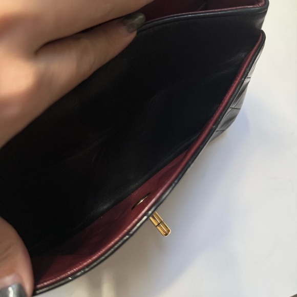 CHANEL CLASSIC DOUBLE FLAP BAG VINTAGE 1988 SMALL Black 24K Gold - Picture 11 of 16